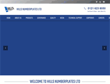 Tablet Screenshot of hillsnumberplates.com